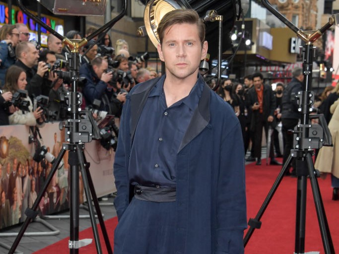 Allen Leech on the red carpet at the Downton Abbey: A New Era world premiere