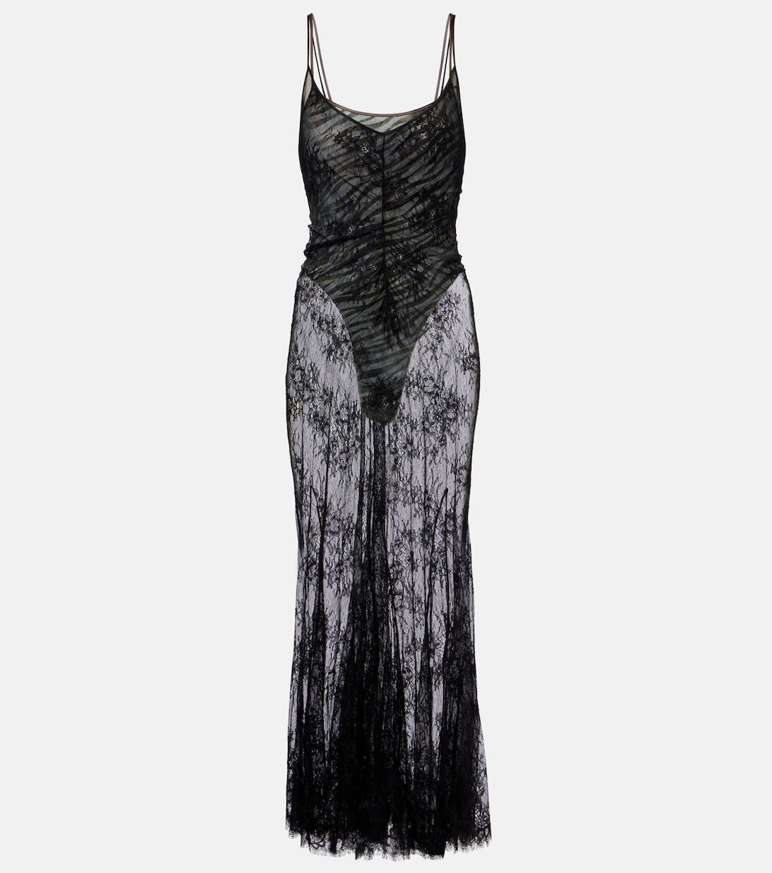 Jersey Bodysuit and Silk Maxi Dress Set