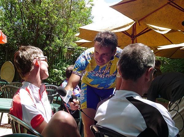 Mike Tomalaris interviews a couple of 'survivors'
