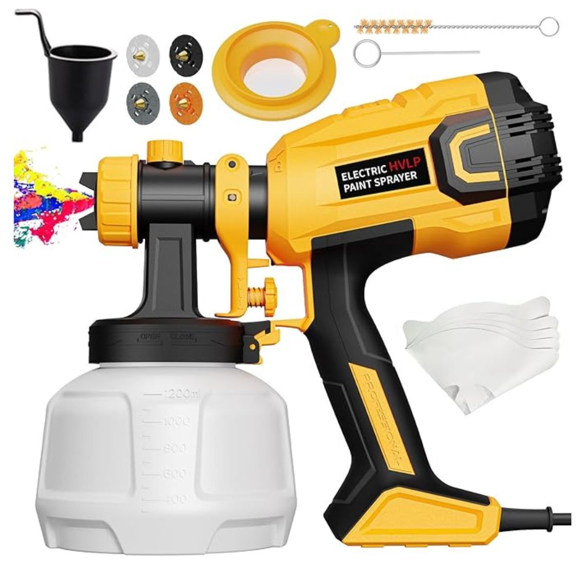 Yellow electric paint sprayer