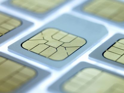 close up of sim cards