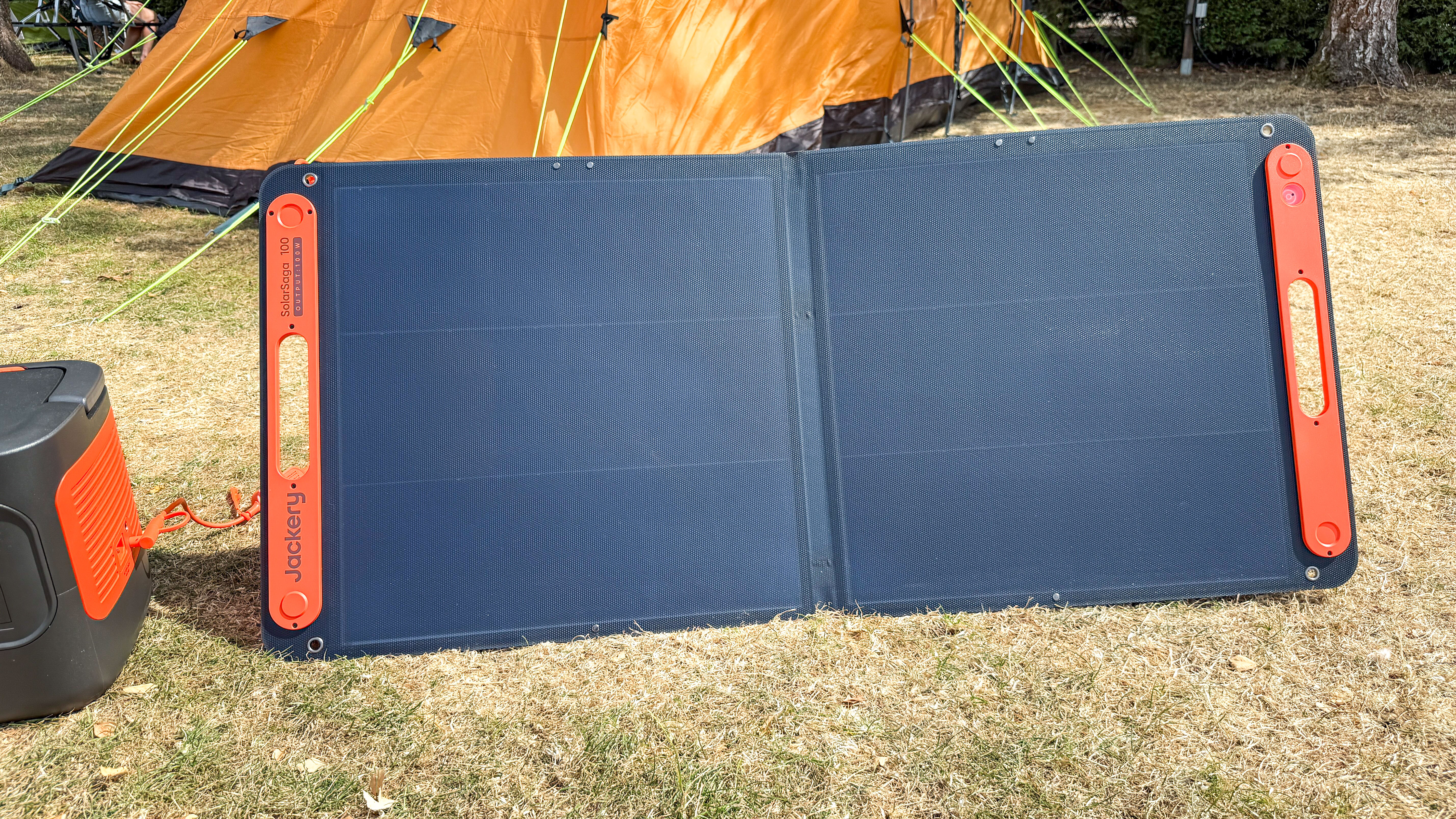 Jackery Explorer 2000 portable power station on a camping trip