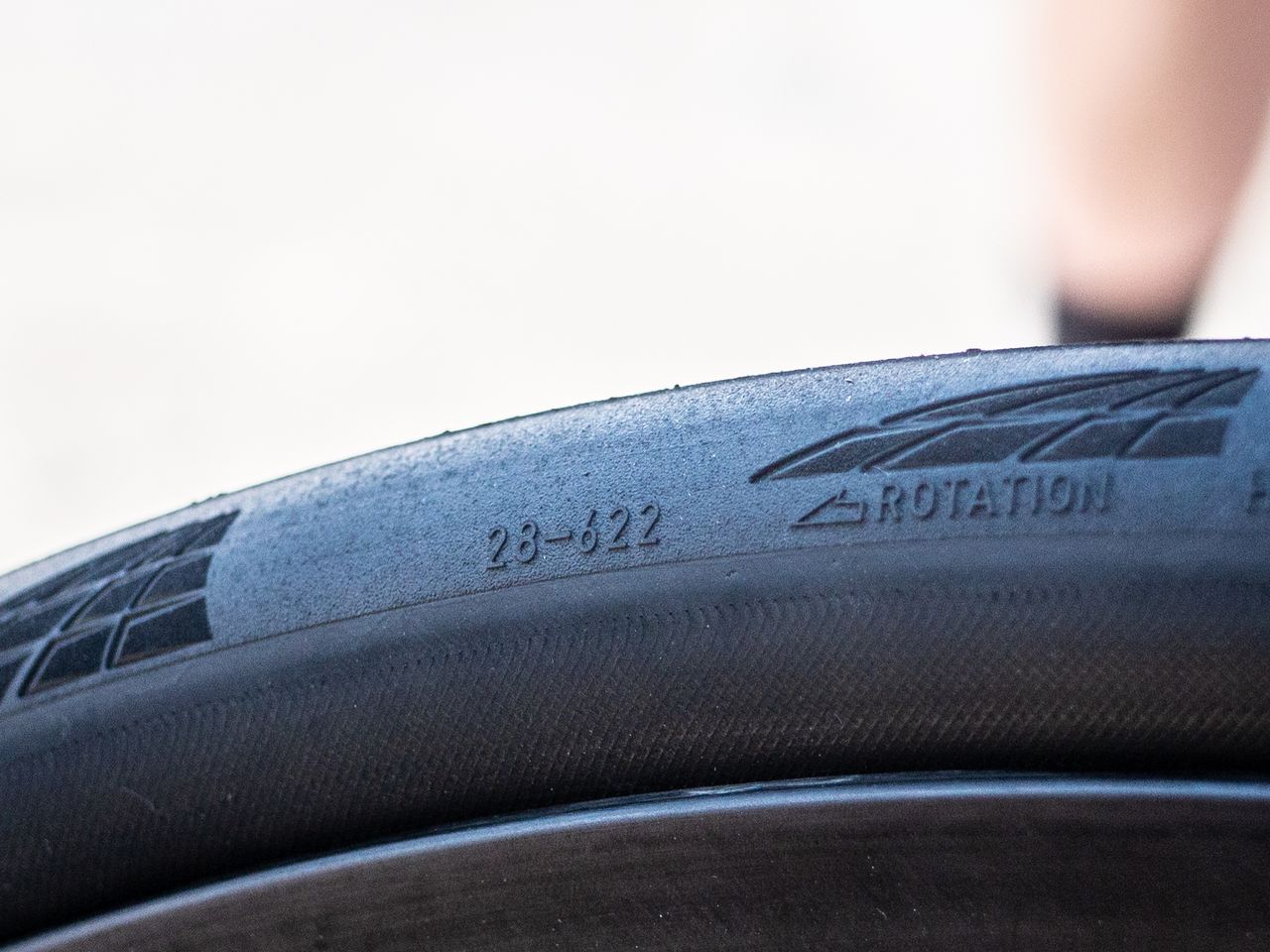 Tadej Pogacar's tyre choice - 28mm - at the Tour de France