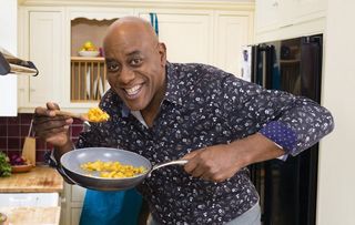 Ainsley Harriot in the kitchen