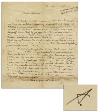 The letter that Albert Einstein wrote to his first wife in German, discussing a possible treatment for their son's schizophrenia.