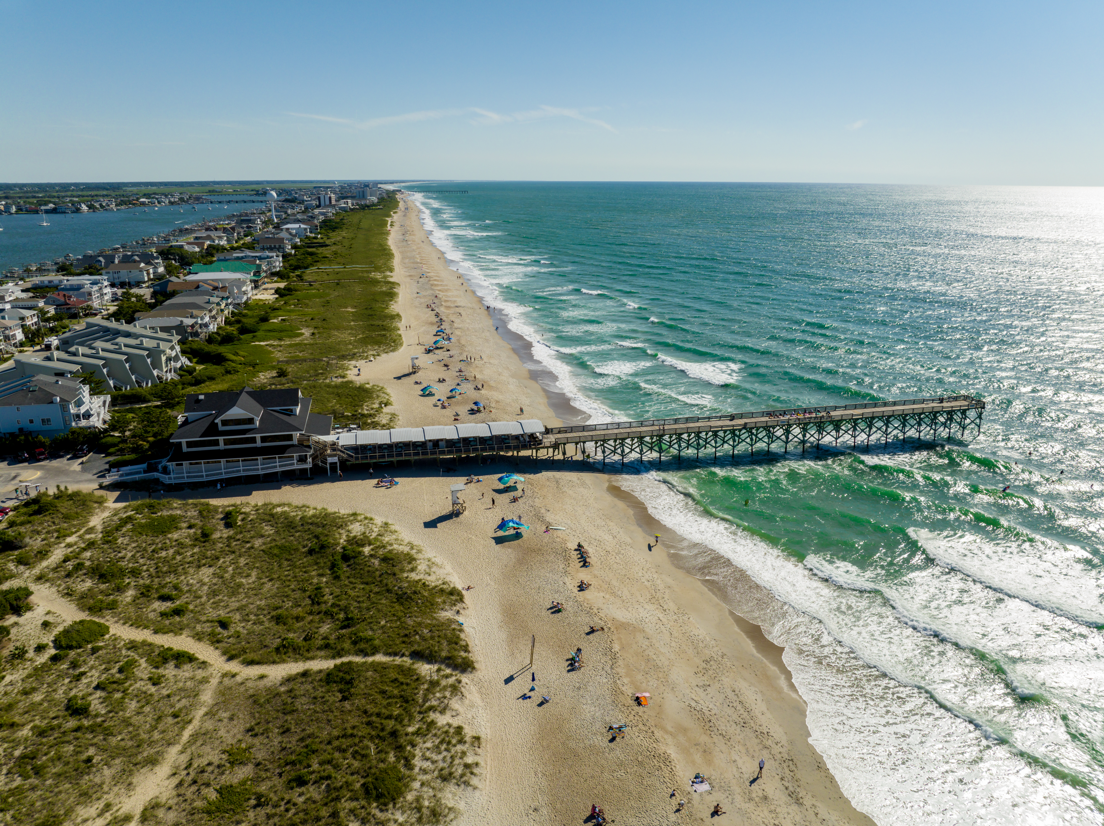 An aerial view of Wrightsville Beach, North Carolina