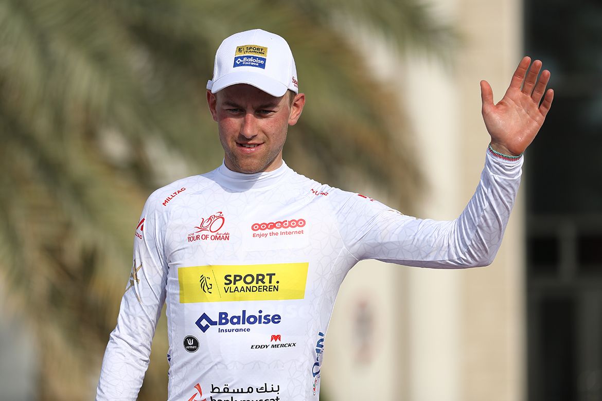 Maxime Farazijn (Sport Vlaanderen - Baloise) earned a day in the white jersey for his efforts on stage 1.