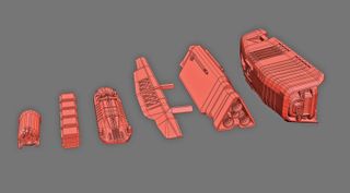 Form your basic ship block out by kitbashing existing modules