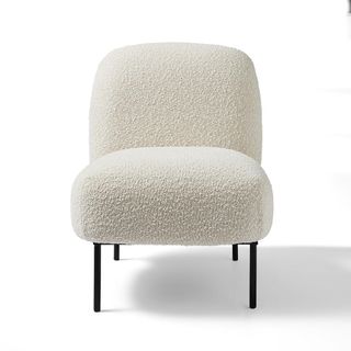white background with white chair
