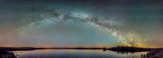 Milky Way Panorama Seen at Alberta, Canada