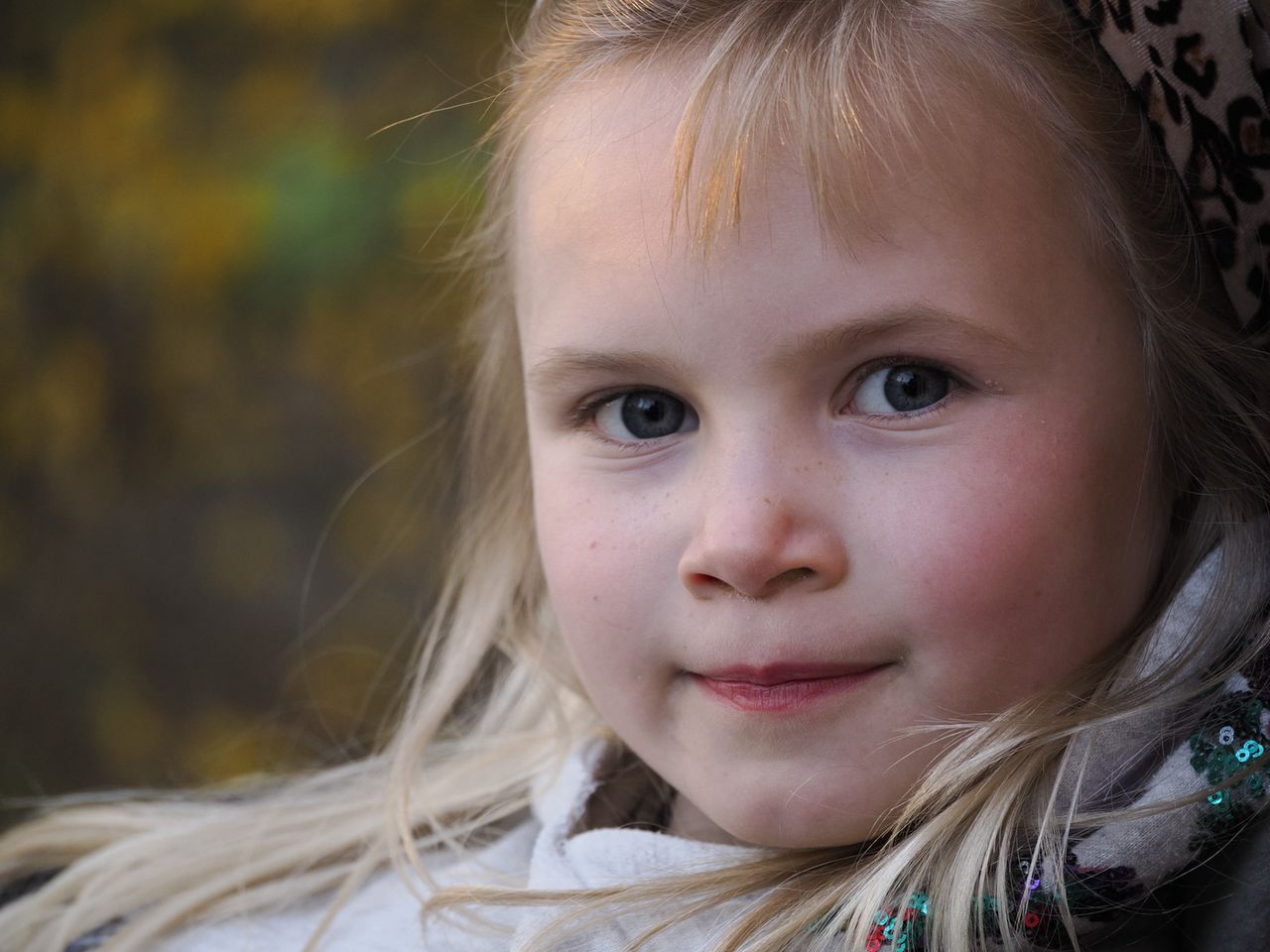 Closeup portrait of young girl