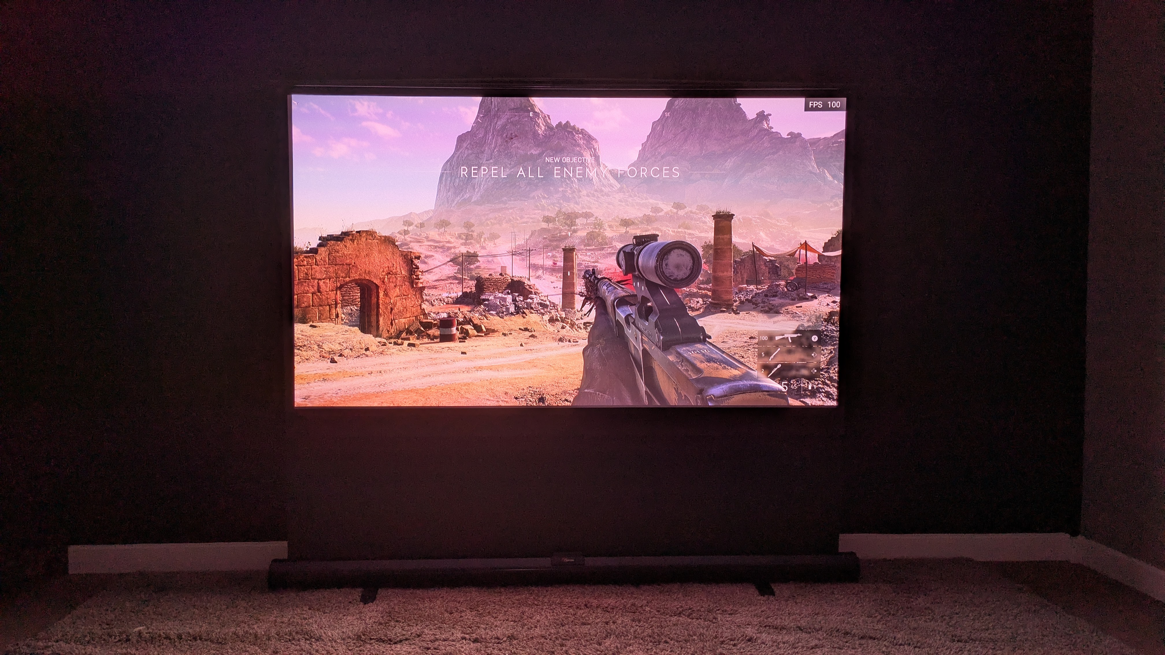 Xgimi Horizon 20 Max displaying Battlefield V