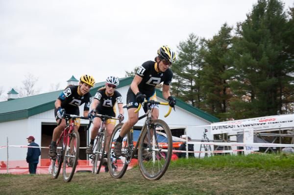 Andrea Smith leads her LadiesFirst Racing teammates Crystal Anthony and Elle Anderson