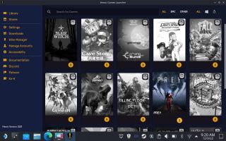 Heroic Games Launcher running in Steam Deck Desktop Mode