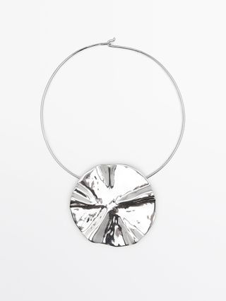 Massimo Dutti silver necklace fall 2024