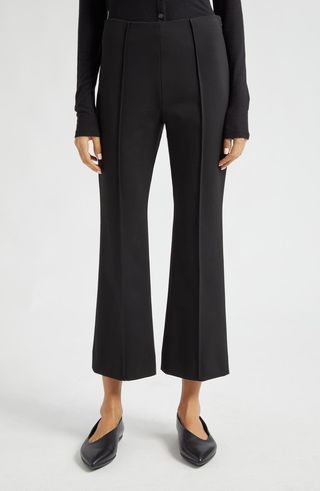 Ponte knit kick flare pants