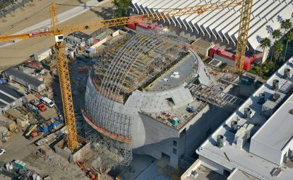 Academy Museum of Motion Pictures designed by Renzo Piano - construction