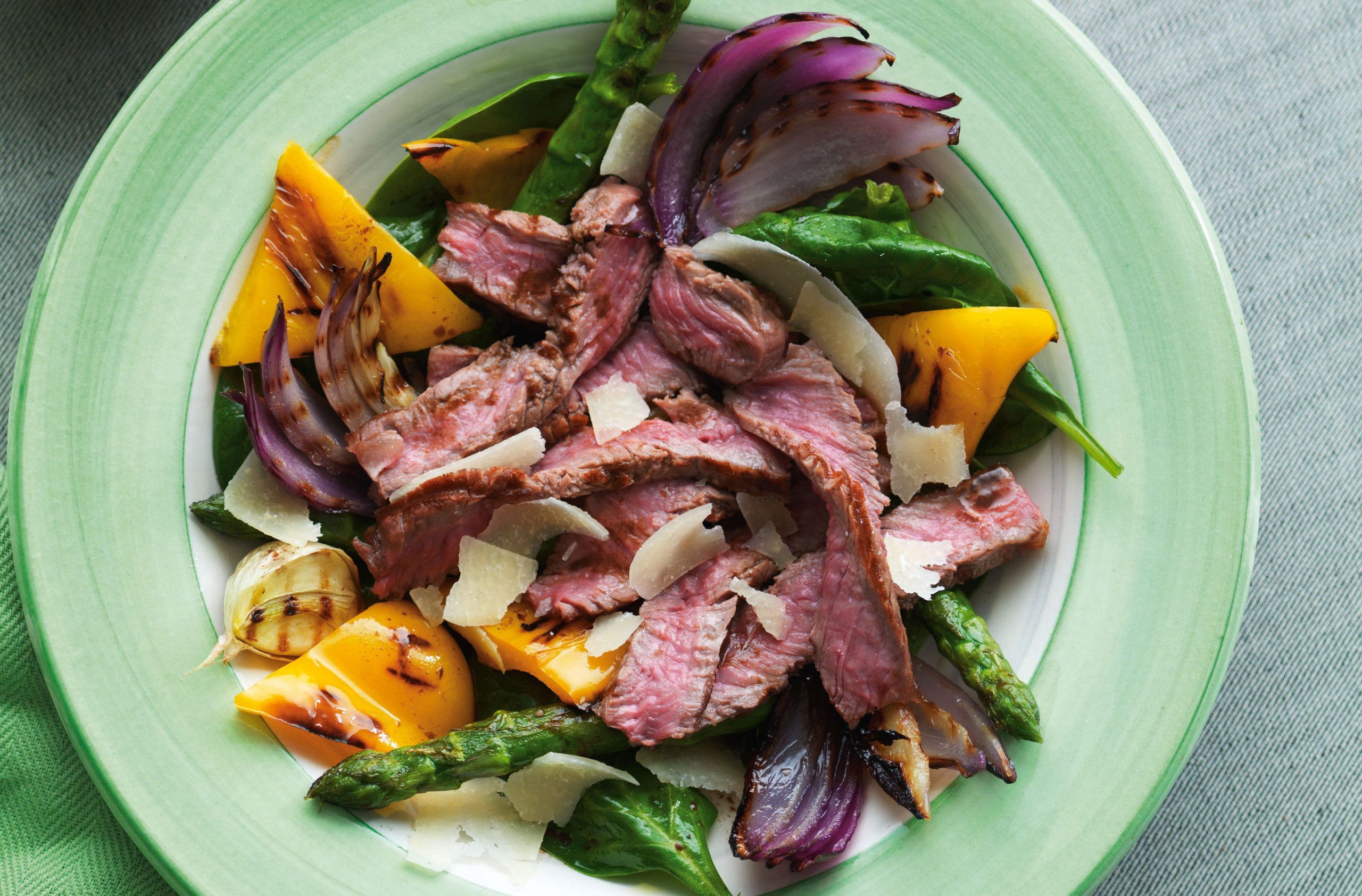 Hot steak salad recipe