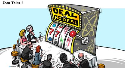 
Political cartoon World Iran nuclear deal