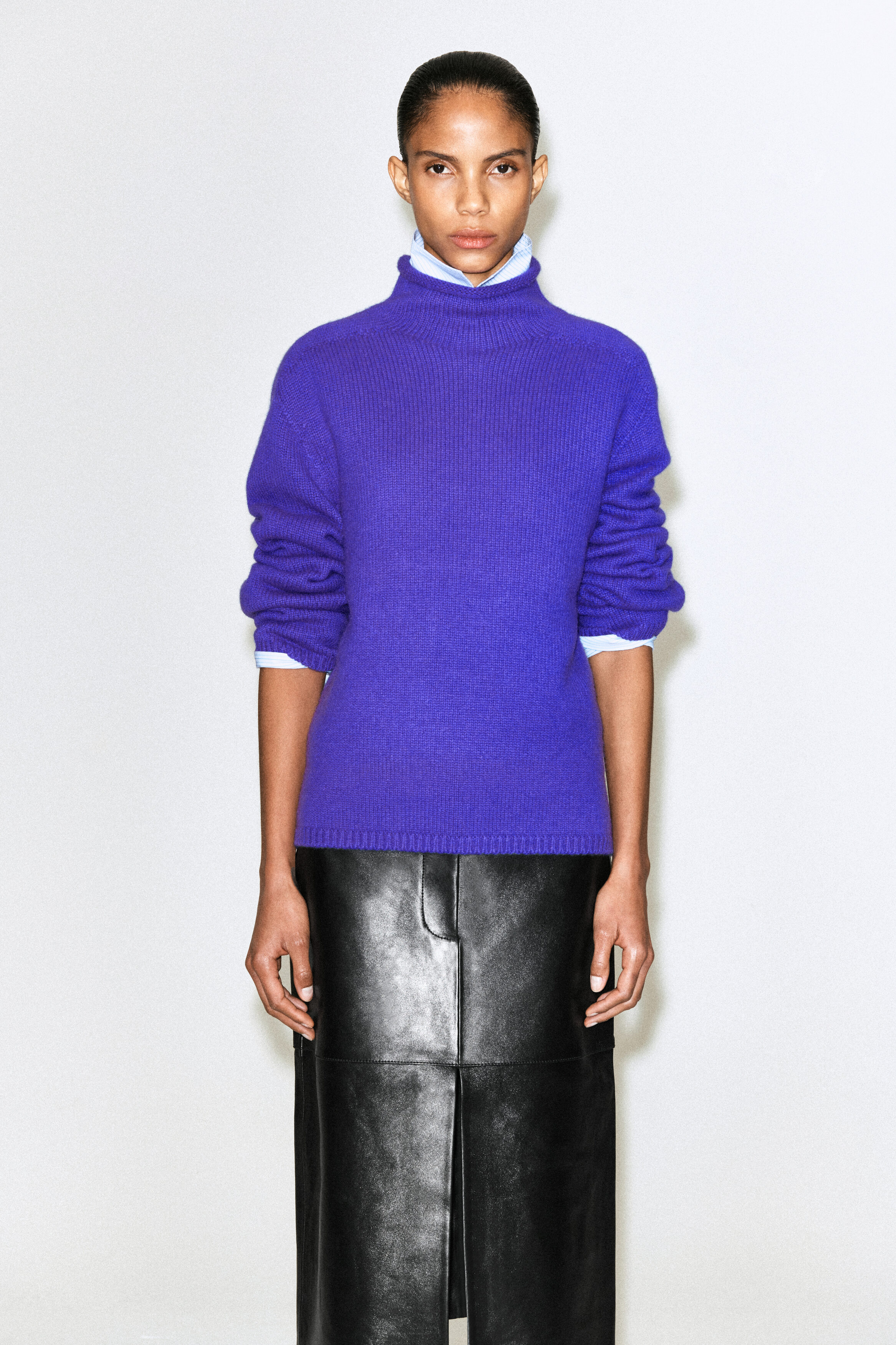 Cashmere Mock-Neck Sweater