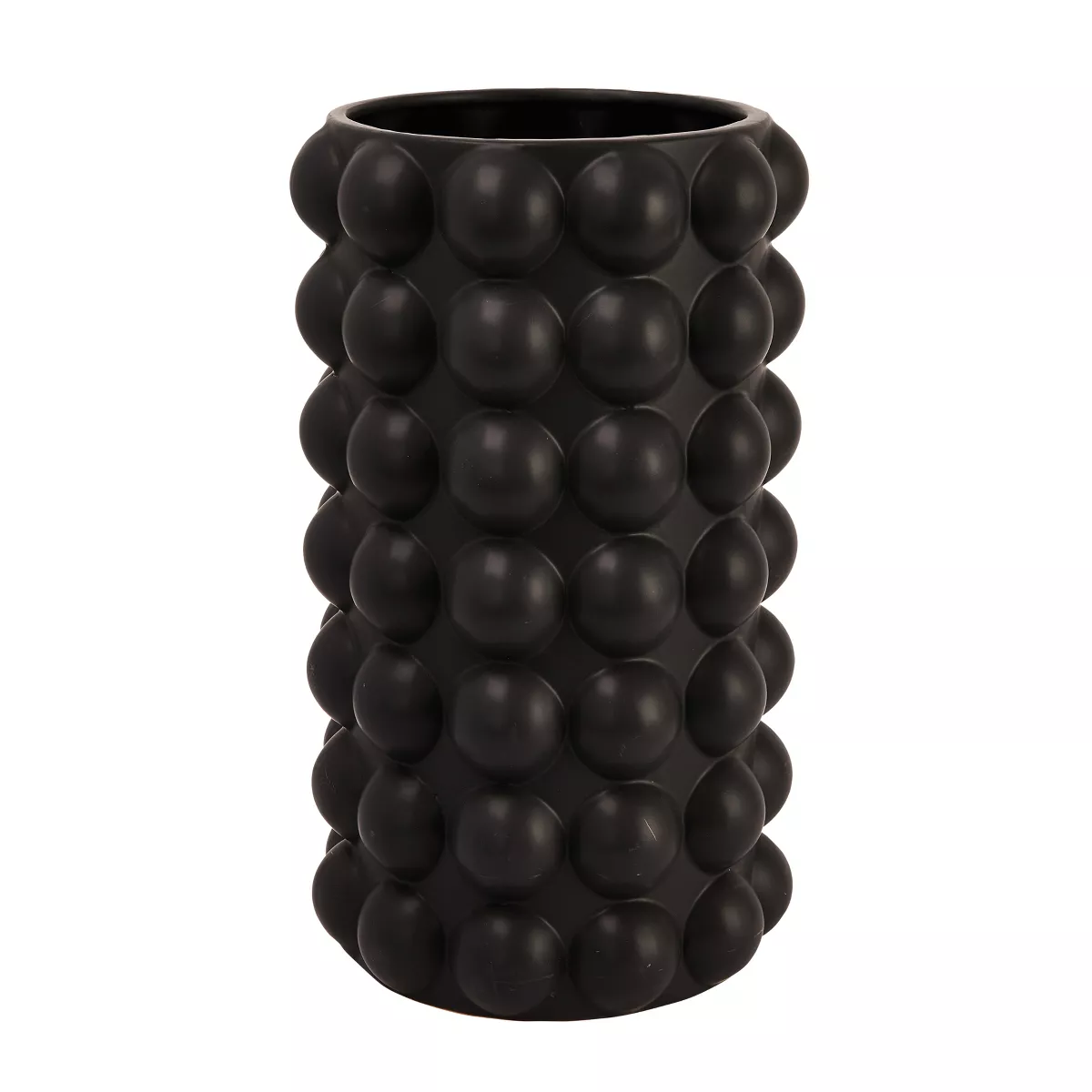 Black stoneware umbrella stand