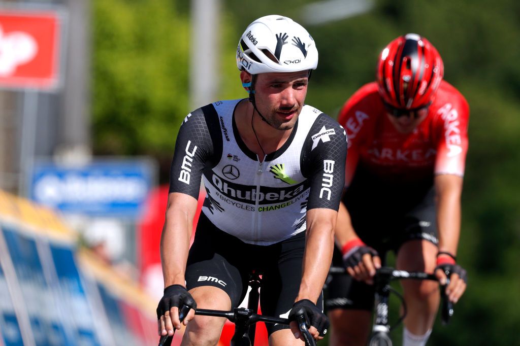 MAARKEDAL BELGIUM JUNE 09 Victor Campenaerts of Belgium and Team Qhubeka Assos at arrival during the 90th Baloise Belgium Tour 2021 Stage 1 a 1753km stage from Beveren to Maarkedal baloisebelgiumtour on June 09 2021 in Maarkedal Belgium Photo by Bas CzerwinskiGetty Images