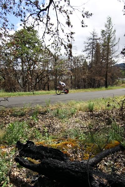 Remants of a wildfire dot the course as well.