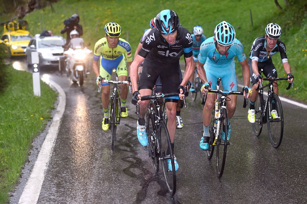 Chris Froome (Team Sky) in action at the Tour de Romandie