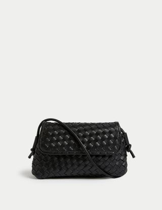 M&S pleated woven bag 