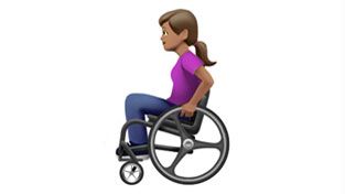 Apple wheelchair user