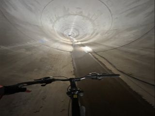The view down the tunnel