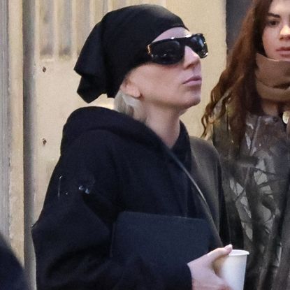 Lady Gaga was spotted wearing platform Balenciaga slippers, which looked like Uggs
