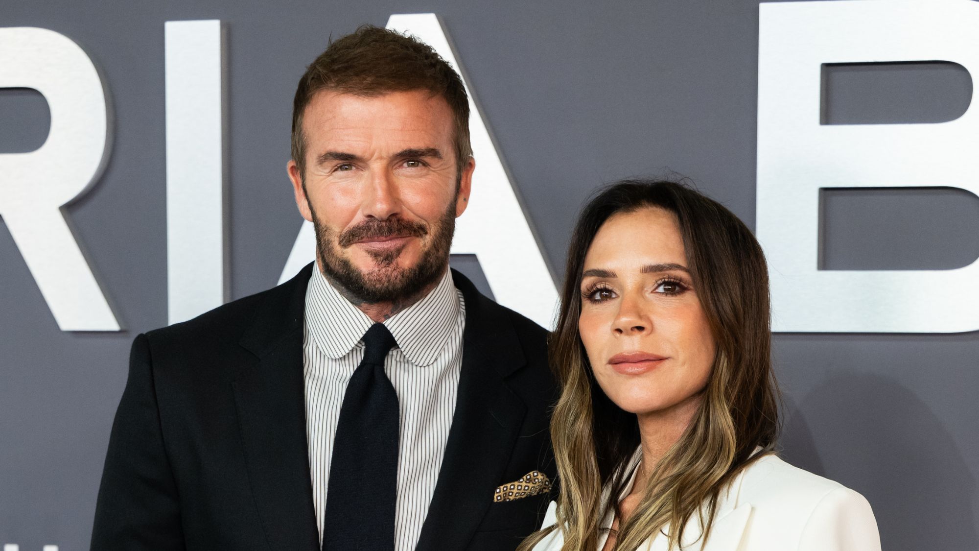 David and Victoria Beckham attend the world premiere of 'Victoria Beckham'