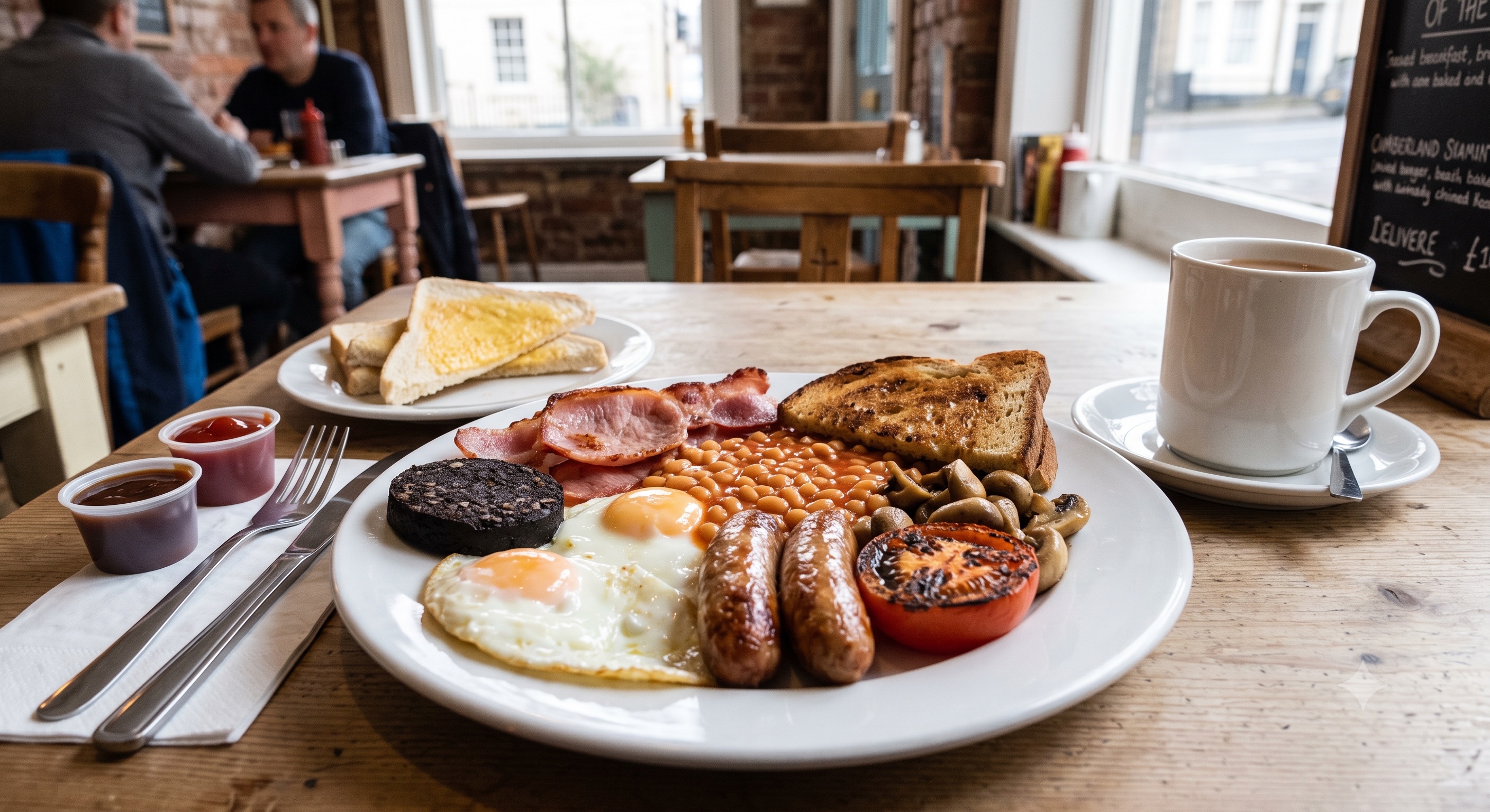 Full English breakfast generated by Gemini.