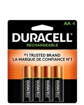 Product shot of Duracell Rechargeable AA batteries