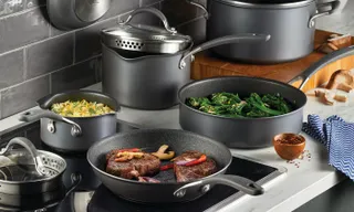 A collection of Circulon cookware