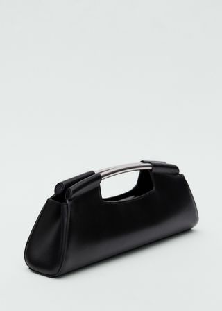 Leather Bag With Metal Handle - Women | Mango United Kingdom