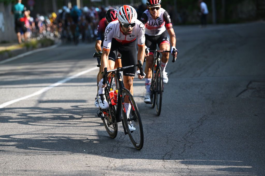 VARESE ITALY OCTOBER 04 Jesus Herrada Lopez of Spain and Team Cofidis competes during the 101st Tre Valli Varesine 2022 a 1963km one day race from Busto Arsizio to Varese 377m TreValliVaresine on October 04 2022 in Varese Italy Photo by Dario BelingheriGetty Images