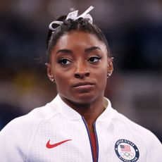 tokyo, japan july 27 simone biles of team united states looks on during the womens team final on day four of the tokyo 2020 olympic games at ariake gymnastics centre on july 27, 2021 in tokyo, japan photo by laurence griffithsgetty images