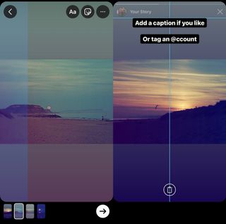 how to add multiple photos to one instagram story