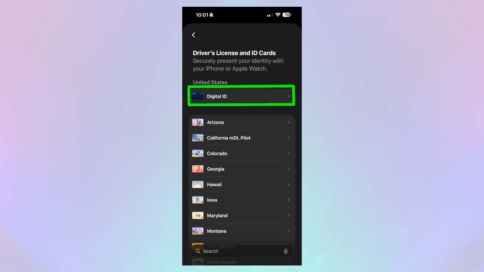 Apple wallet Digital ID