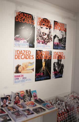 Merchandise on display at RankinLive event, London Carnaby Street, November 2023