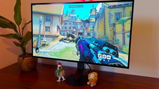 Sony Inzone M10S with Overwatch 2 gameplay on screen