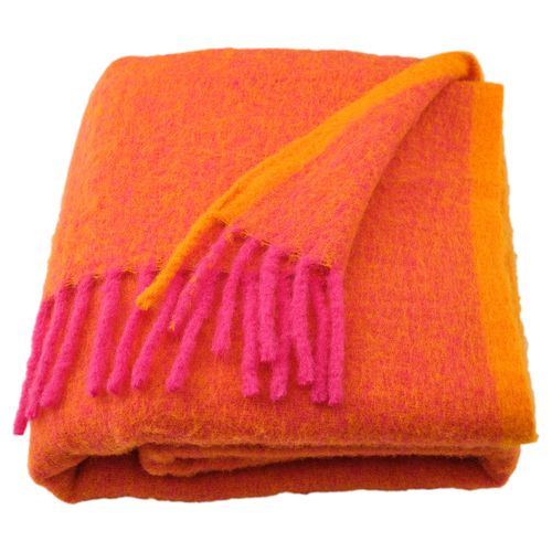 Klippoxel Throw - Orange/bright Pink 51x67 "