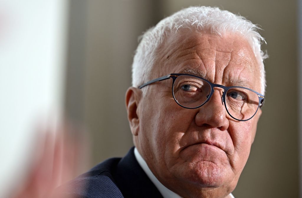 QuickStep Alpha Vinyl CEO Patrick Lefevere pictured during a press conference of the AG Insurance NXTG cycling team in Gent Belgium Monday 21 March 2022 BELGA PHOTO ERIC LALMAND Photo by ERIC LALMAND BELGA MAG Belga via AFP Photo by ERIC LALMANDBELGA MAGAFP via Getty Images