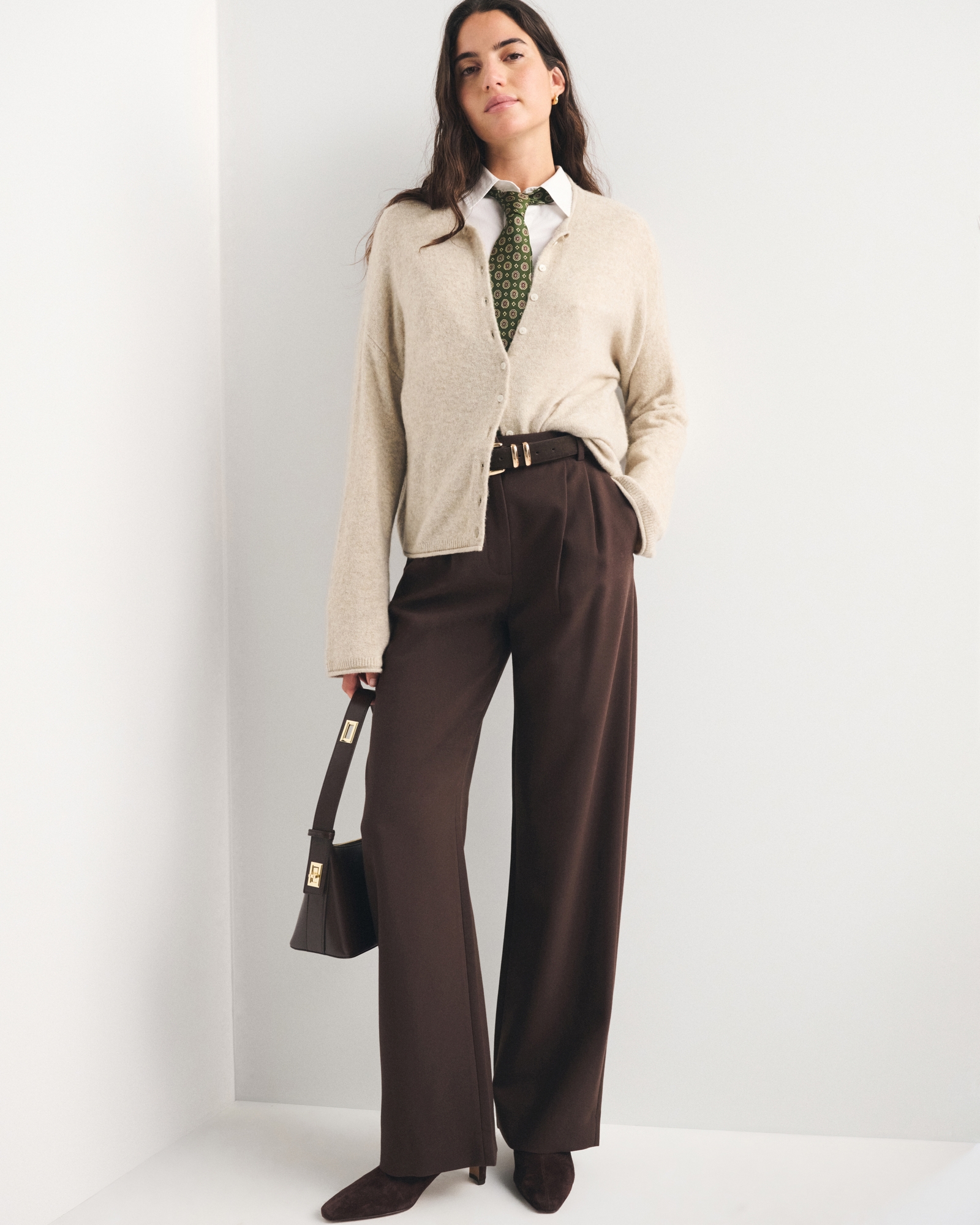 A&amp;f , Sloane Tailored Wide Leg Pant