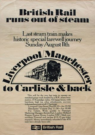 The 'End of Steam' poster from 1968 advertising the Fifteen Guinea Special (Pic: National Railway Museum)