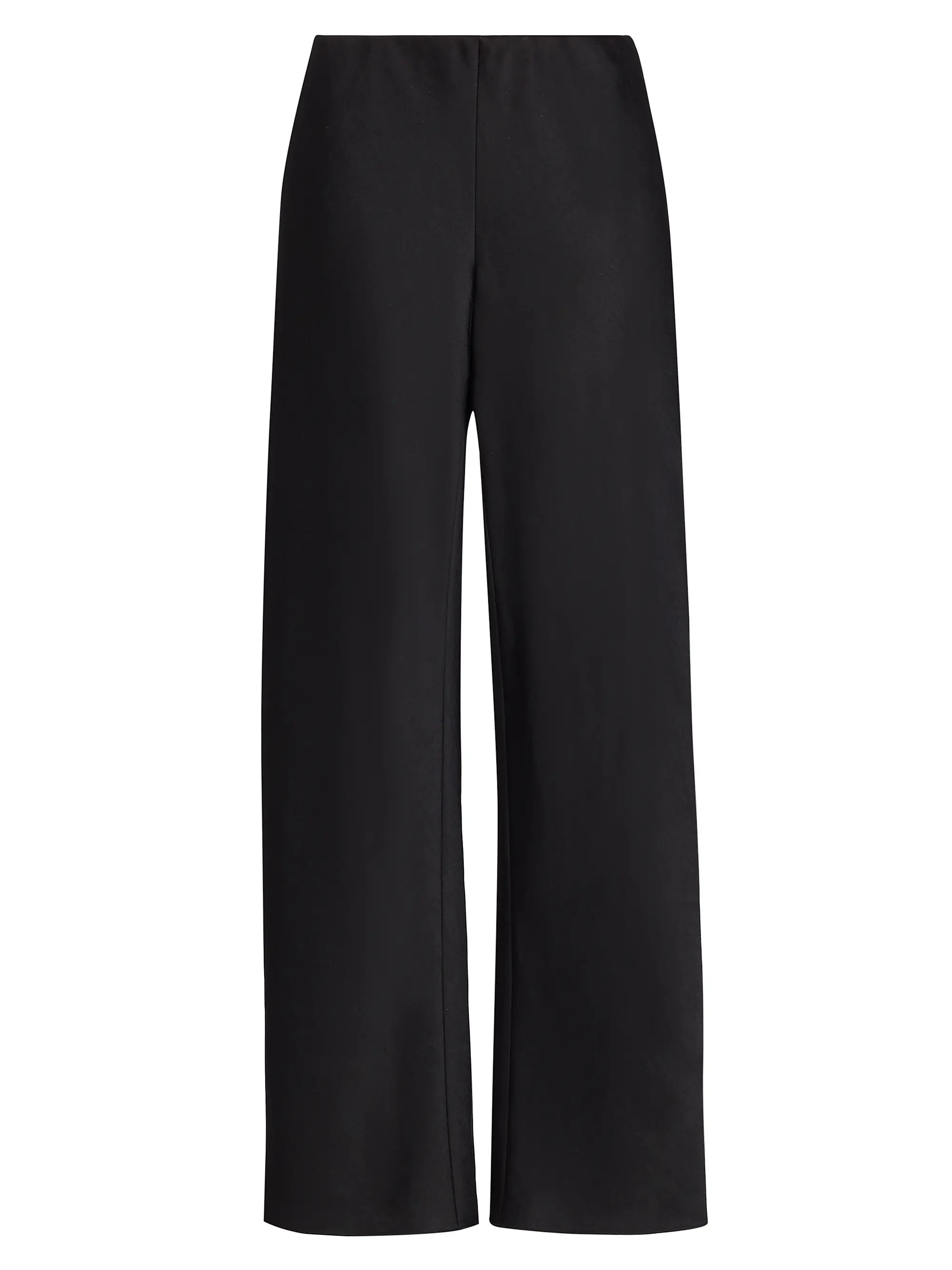 Fluid Bias-Cut Satin High-Rise Trousers