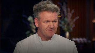 Gordon Ramsay speaking to contestants on Hell&#039;s Kitchen. 