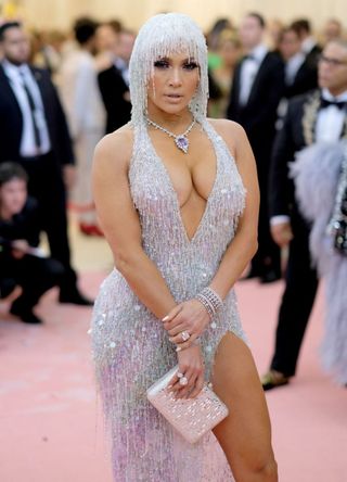 Jennifer Lopez in a flapper inspired outfit at the Met Gala